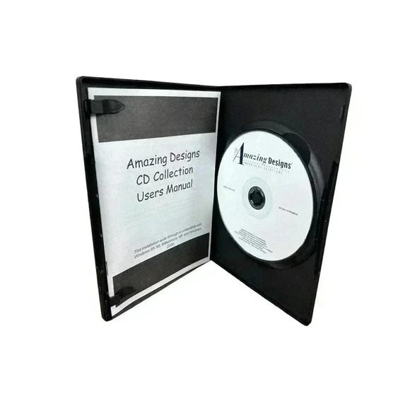 Amazing Designs 4 Pack CD-ROM AD-PROMO4 Sample Pack for Household Sewing Machine - Picture 3 of 4
